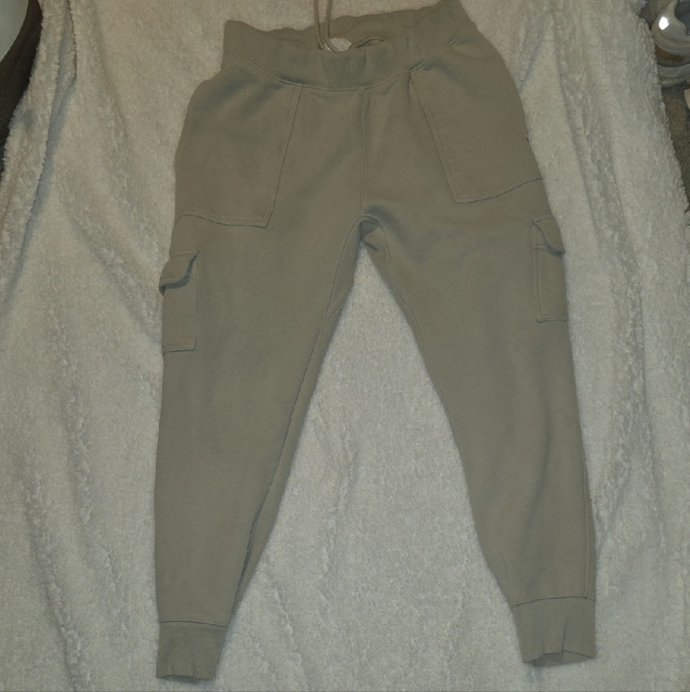 Champion Men's Cargo Sweatpants in Taupe
